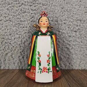 Danisl Art Gallery Korean Doll Figurine Traditional Hanbok Wedding‎ Dress 5.25in